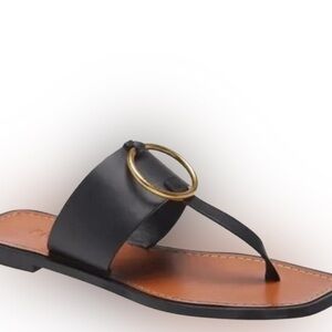 FRAME Le Brentwood Women’s Black Leather Sandals Sz US 9.5-10 EU 40.5 NEW!